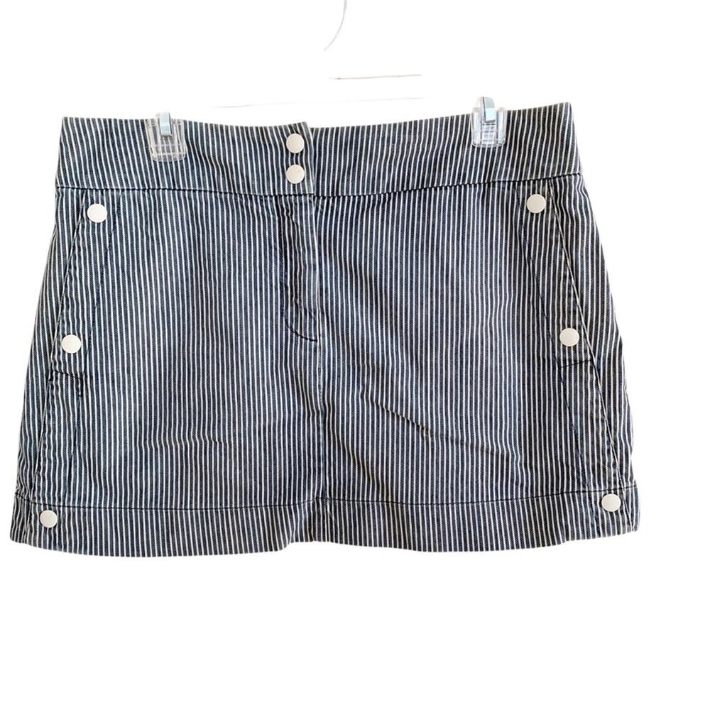 See By Chloe Denim Pinstripe Mini Skirt Size 10